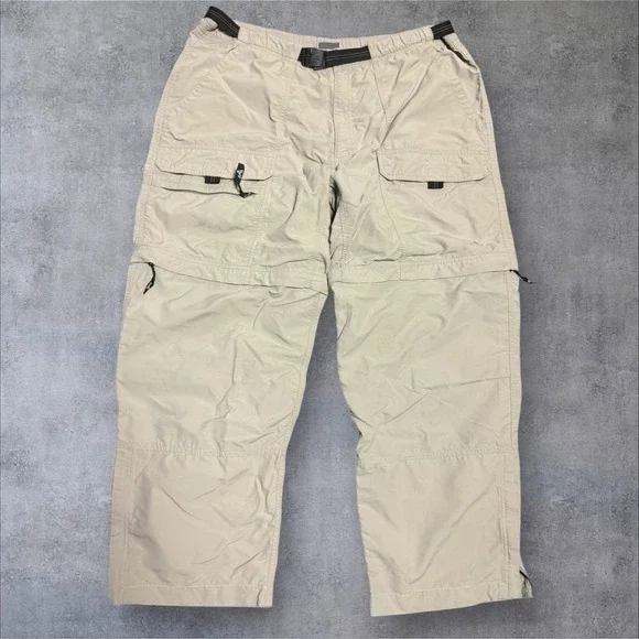 Eastern Mountain Sports EMS Convertible Cargo Pants Men's 36x29 Beige Zip Off - Picture 2 of 10